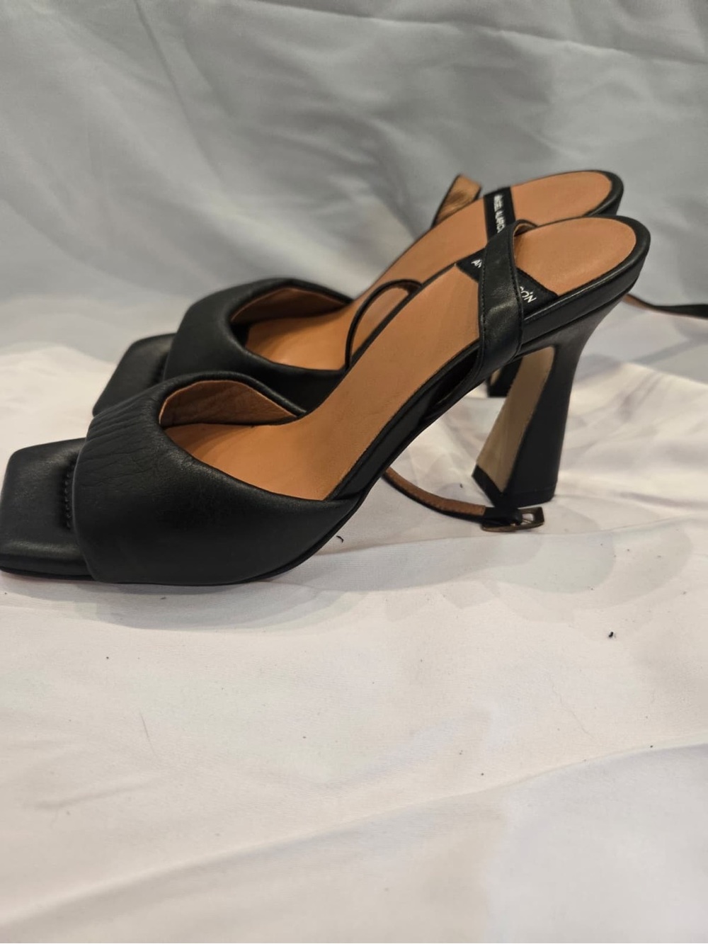 Black Ankle Strap High Heel Sandals